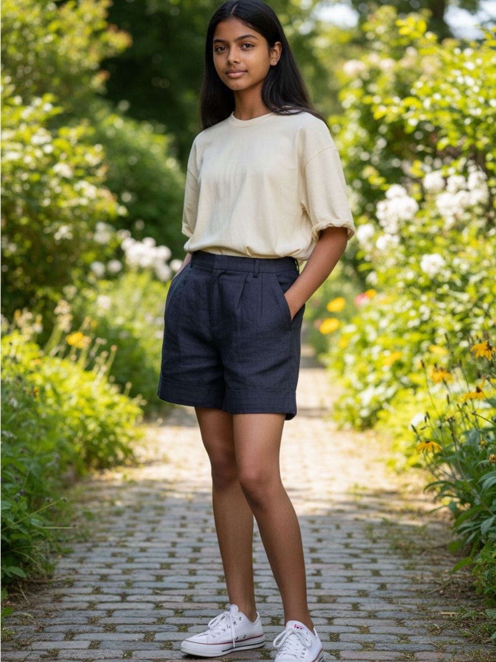 Ralph Lauren UK Girl’s Navy Linen Shorts